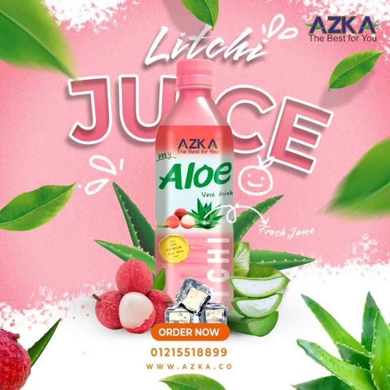 AZKA ALOE VERA DRINK LYCHEE 500ML X24 - Azka.co